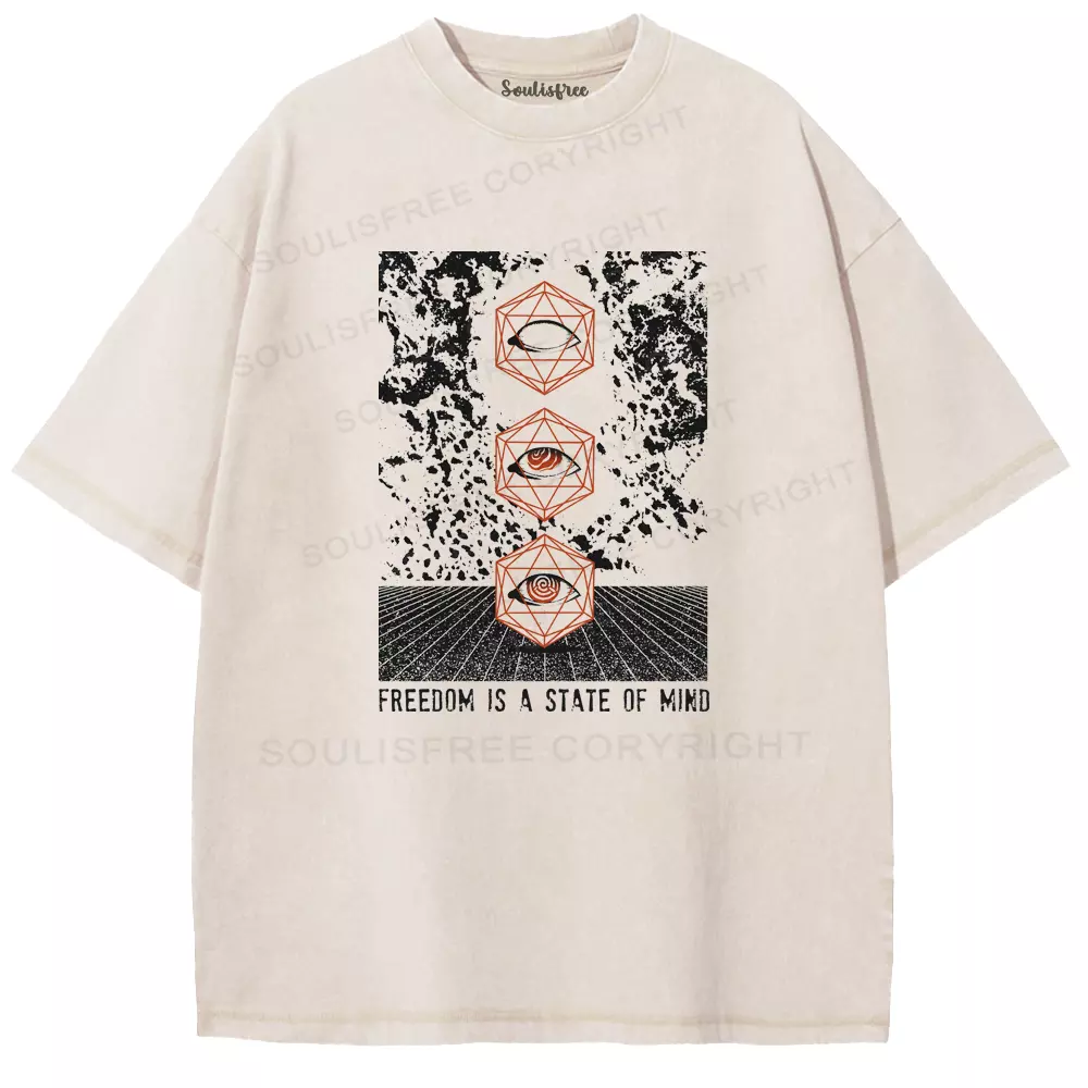 Freedom is a State of Mind Washed T-shirt