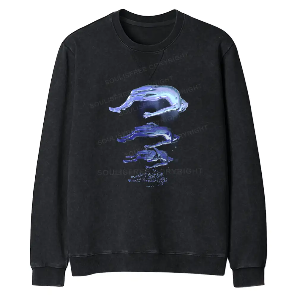 The Escape Of Consciousness Regular Fit Washed Sweatshirt