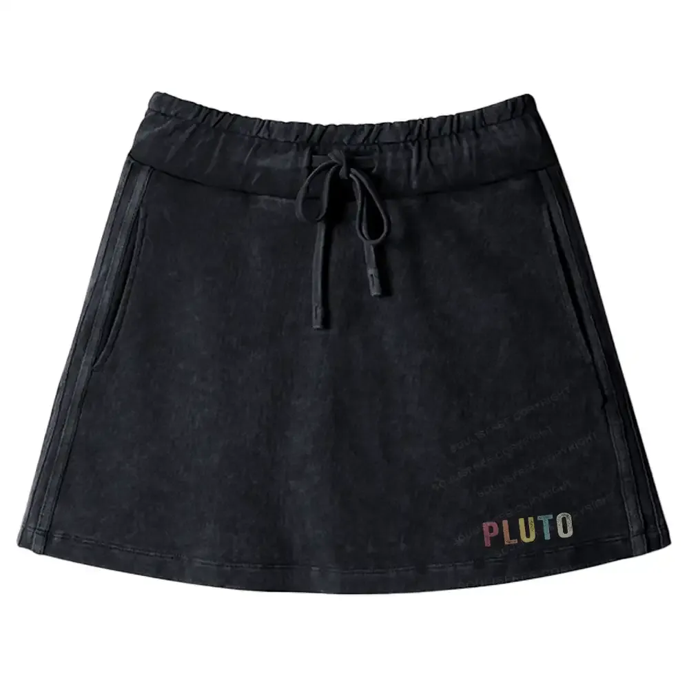 Designed Never Forget Pluto Washed A-line Mini Skirt
