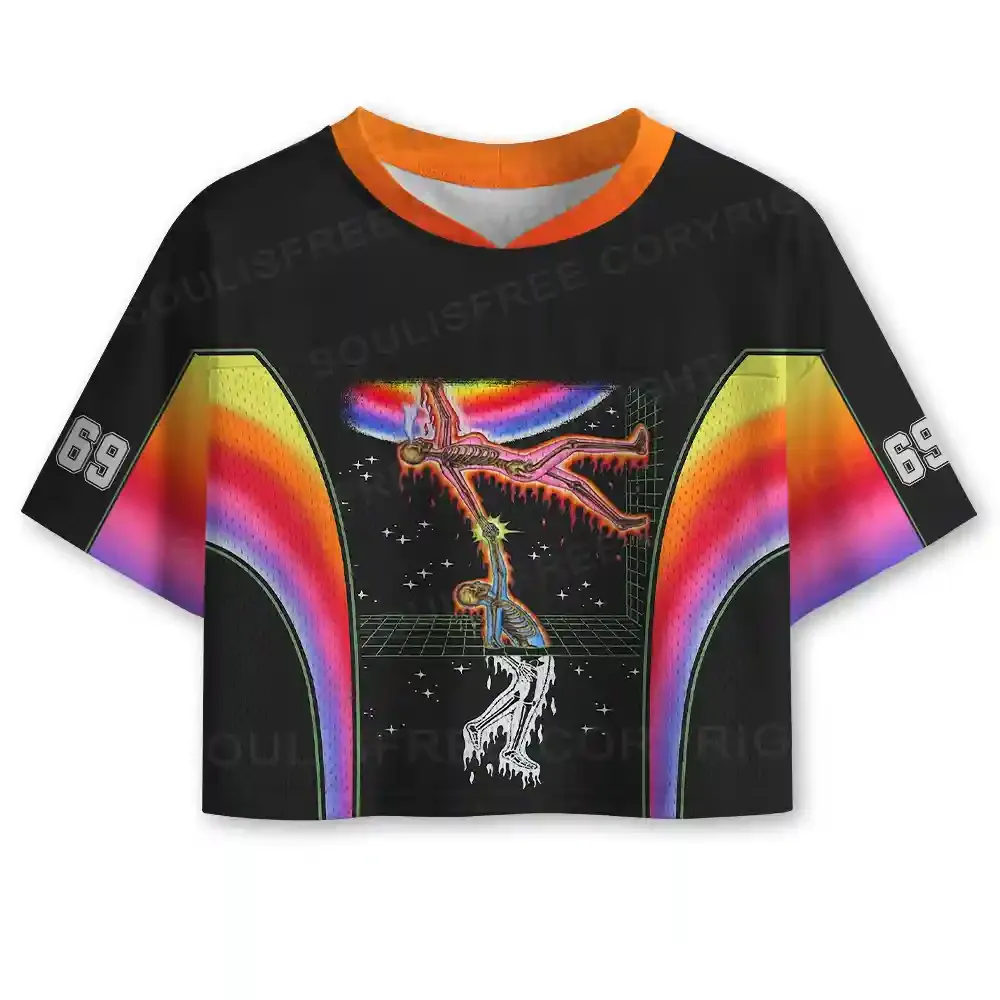 Digital Awakening Mesh Jersey Cropped Jersey