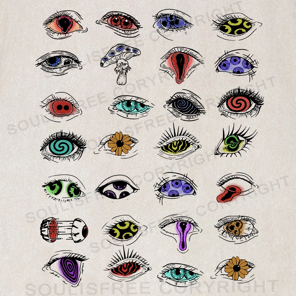 The Psychedelic Eyes Of All Beings Washed Tank Tops