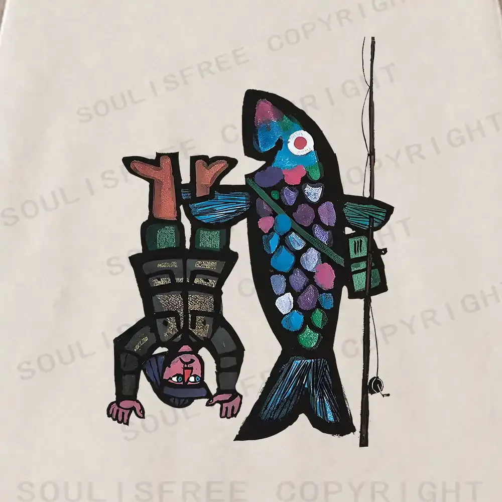 Fishing For Man's Fish Washed Sweatshirts