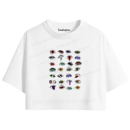The Psychedelic Eyes Of All Beings Crop Top