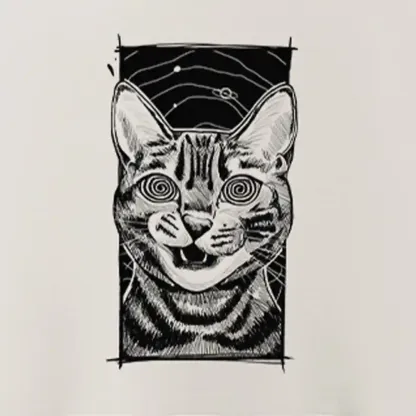 Hypnotic Cat Fleece Hoodie Set