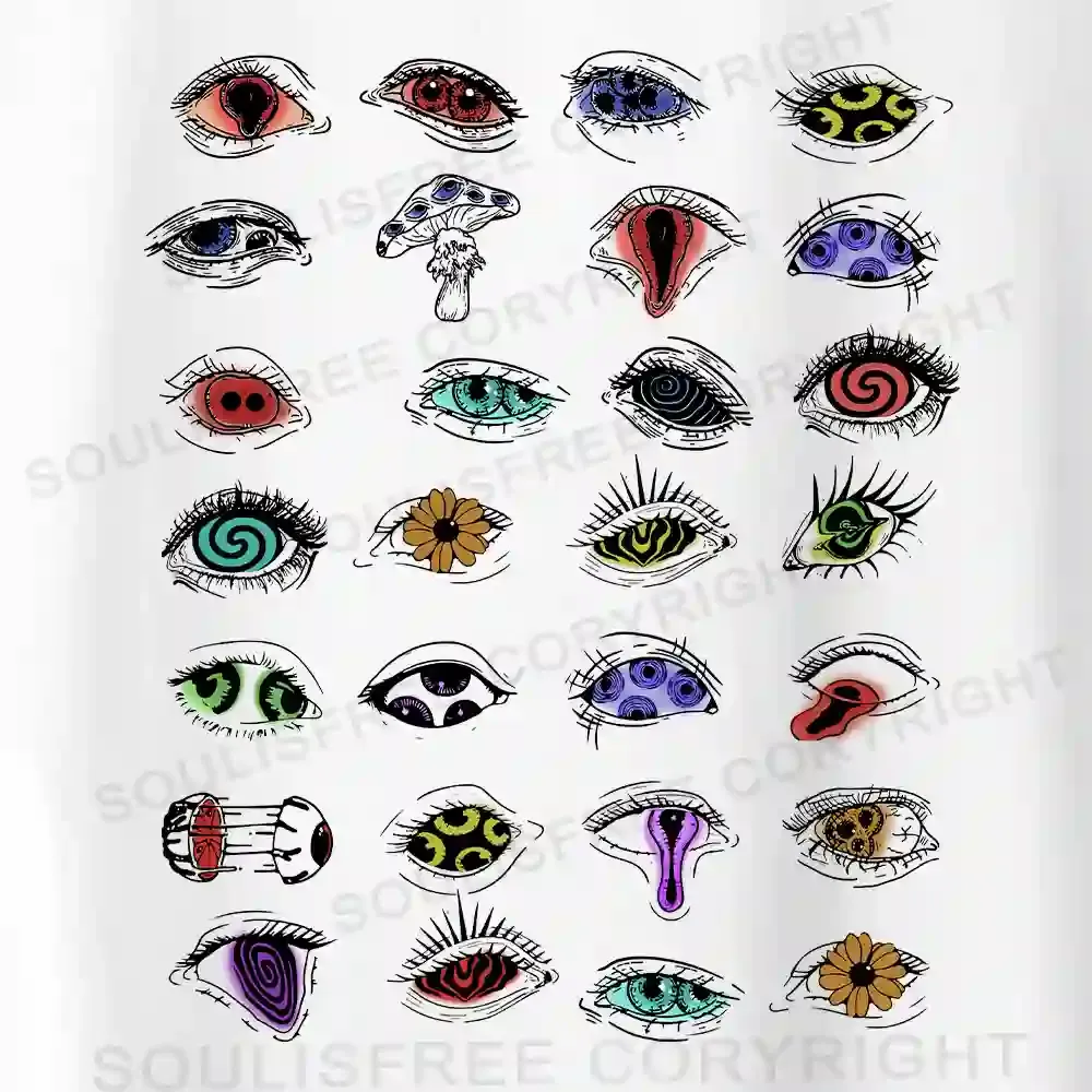 The Psychedelic Eyes Of All Beings Crop Top