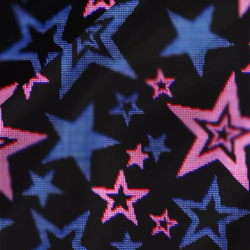 Soulisfree Glow-In-The-Dark Stars Satin Mini Dress