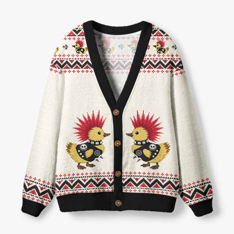 Soulisfree Little Rebels, Big Attitude Fuzzy Cardigan Sweater