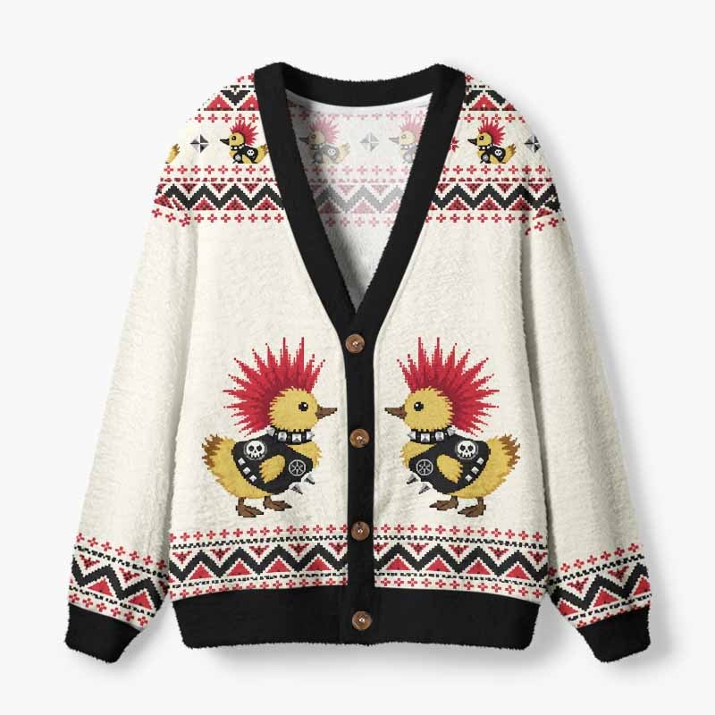 Soulisfree Little Rebels, Big Attitude Fuzzy Cardigan Sweater