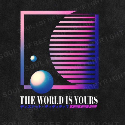 Soulisfree THE WORLD IS YOURS Washed Tee