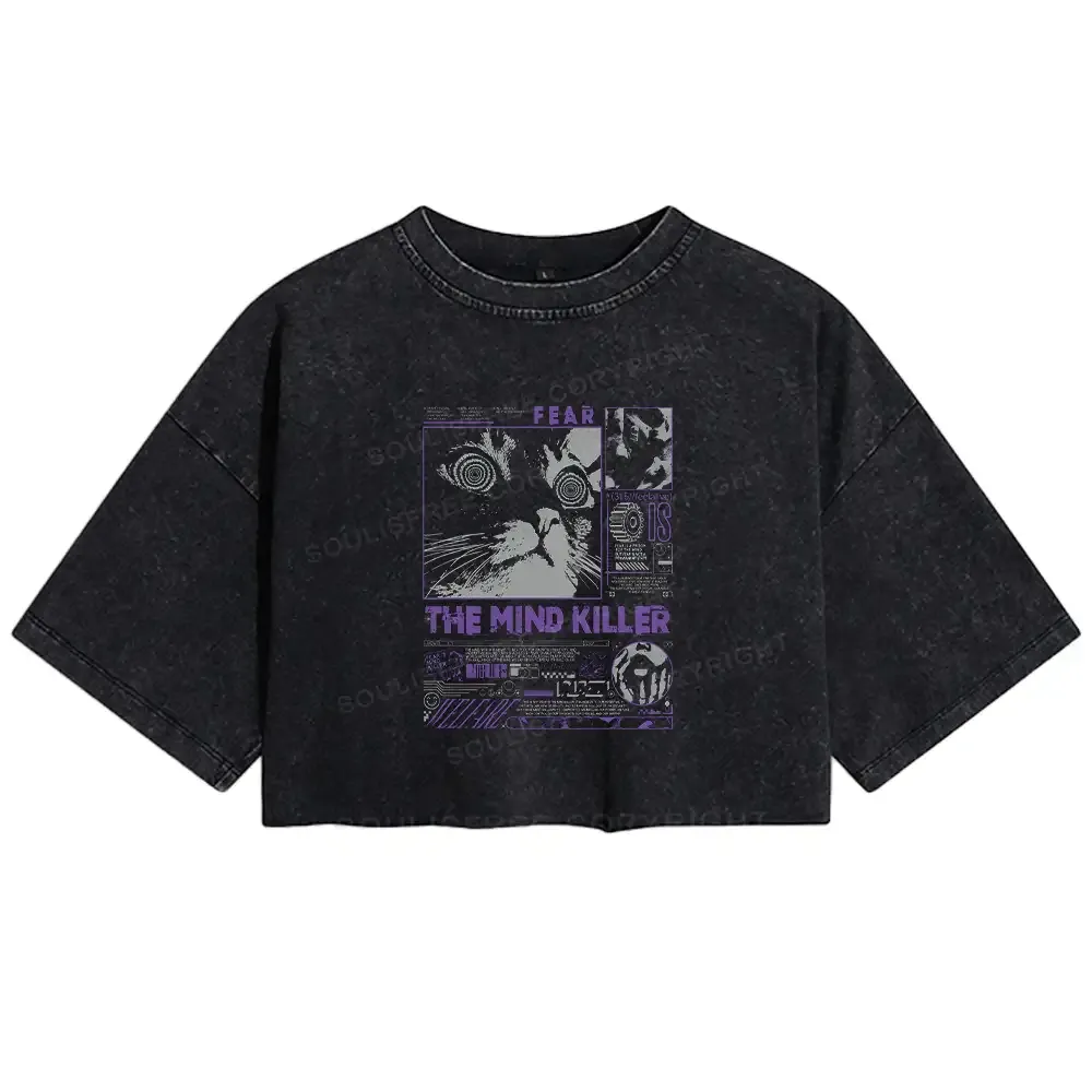 Designed The Mind Killer Washed Crop T-shirt