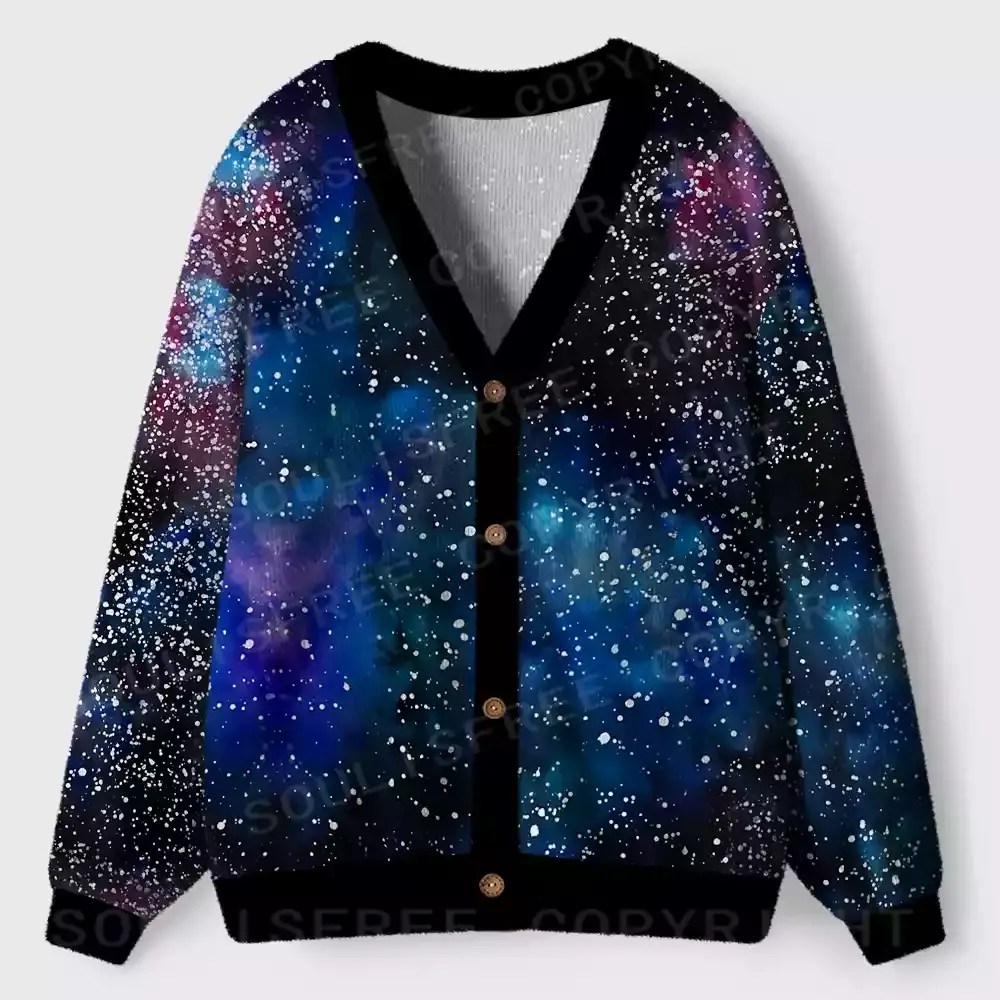 Cosmic Drift Ugly Cardigan Sweaters