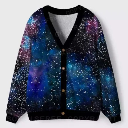 Cosmic Drift Ugly Cardigan Sweaters 