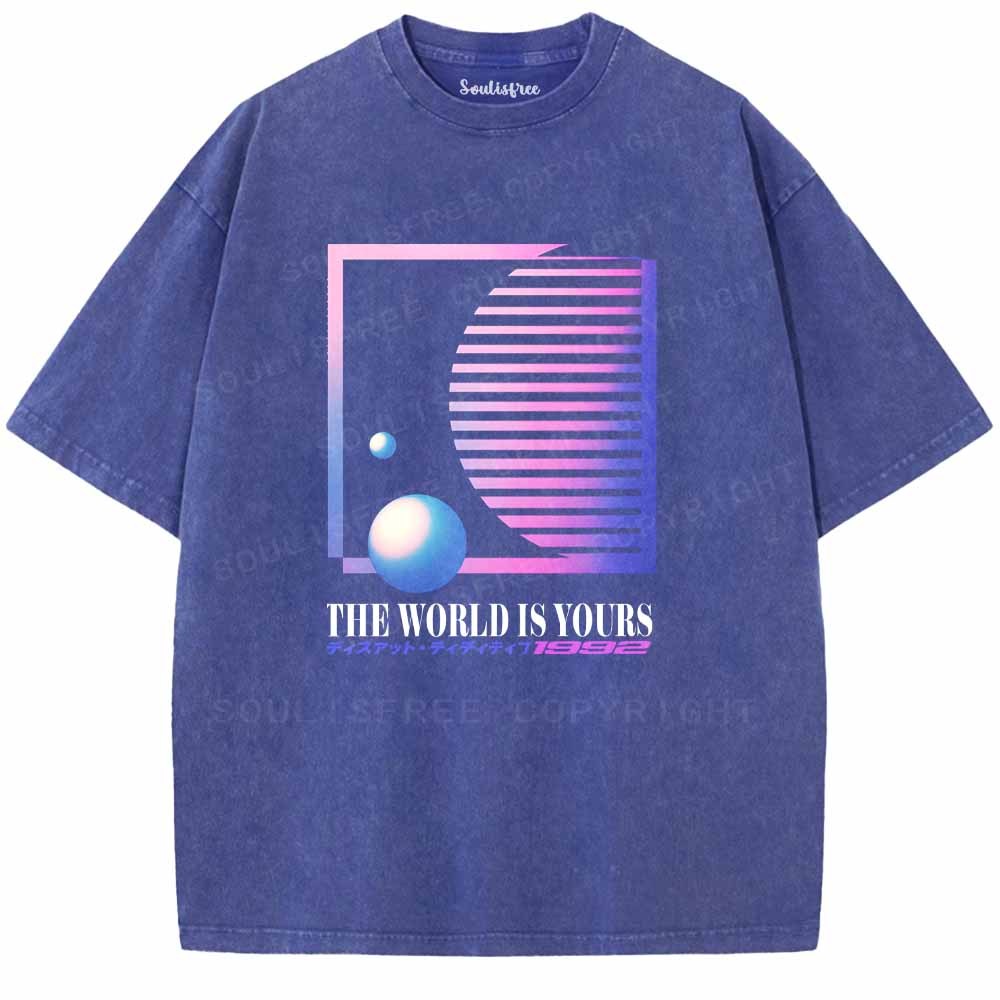 Soulisfree THE WORLD IS YOURS Washed Tee