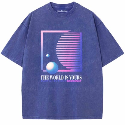Soulisfree THE WORLD IS YOURS Washed Tee