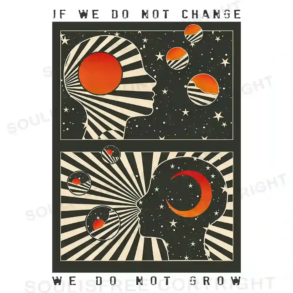 Self Growth Washed Space T-shirt Off Shoulder Top