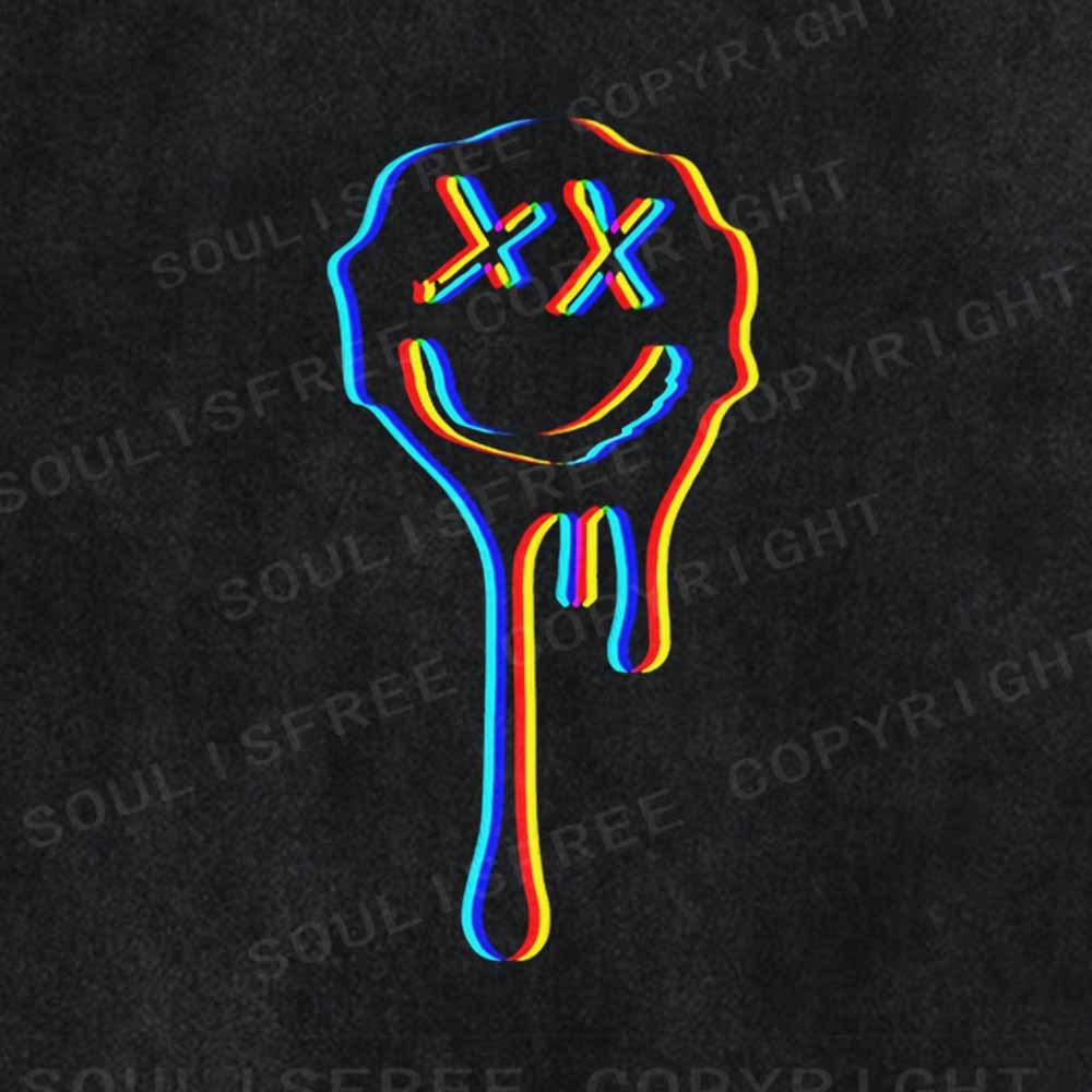 Soulisfree Neon Mischievous Face Washed Tee