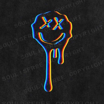 Soulisfree Neon Mischievous Face Washed Tee
