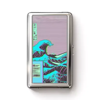 Soulisfree Neon Kanagawa Wave Metal Pocket Case