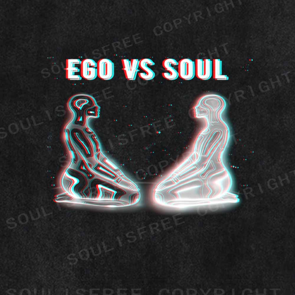 Soulisfree  EGO VS SOUL Washed Tee
