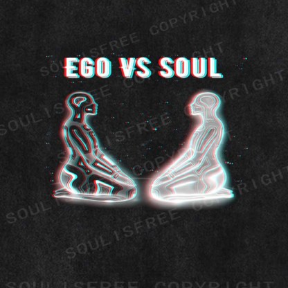 Soulisfree  EGO VS SOUL Washed Tee