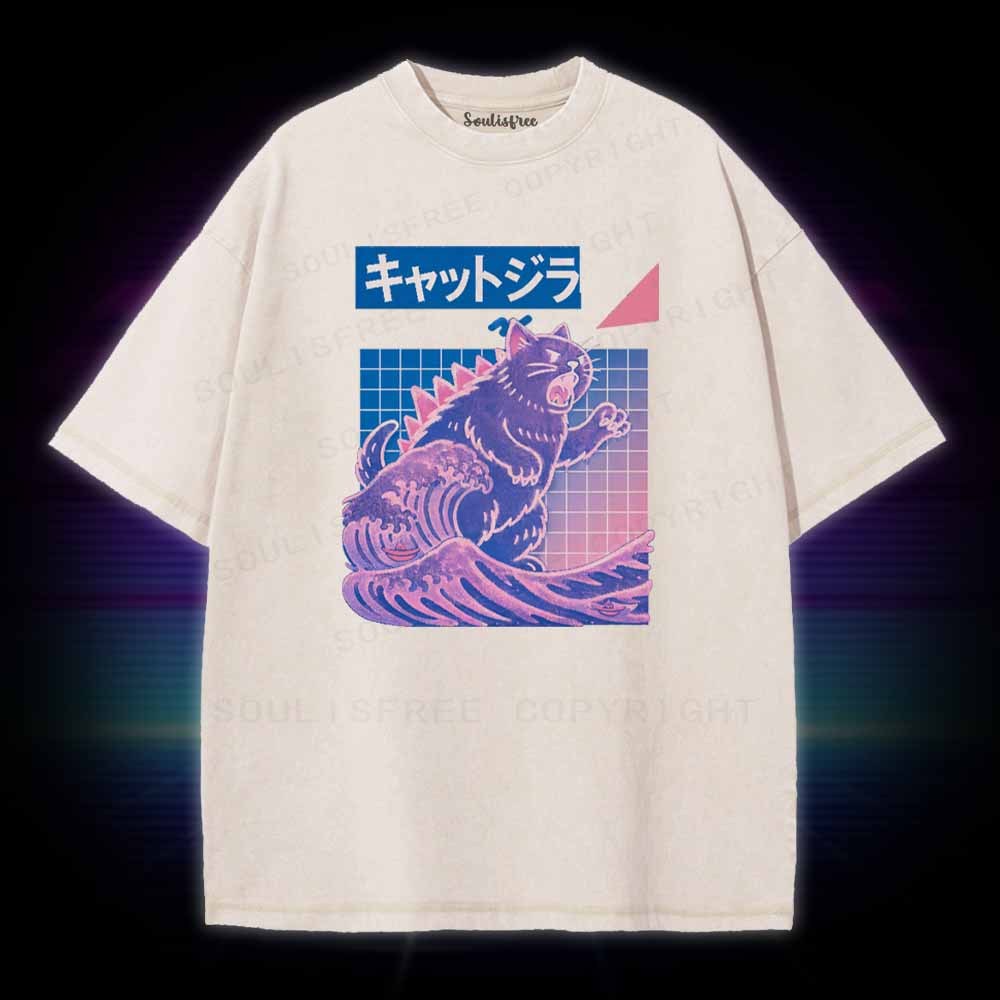 Soulisfree Wave Of Kyattojira Washed Tee
