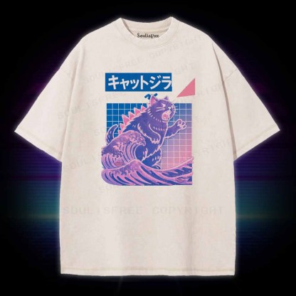 Soulisfree Wave Of Kyattojira Washed Tee