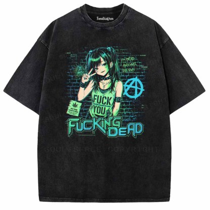 Soulisfree FUCKNG DEAD Washed Tee