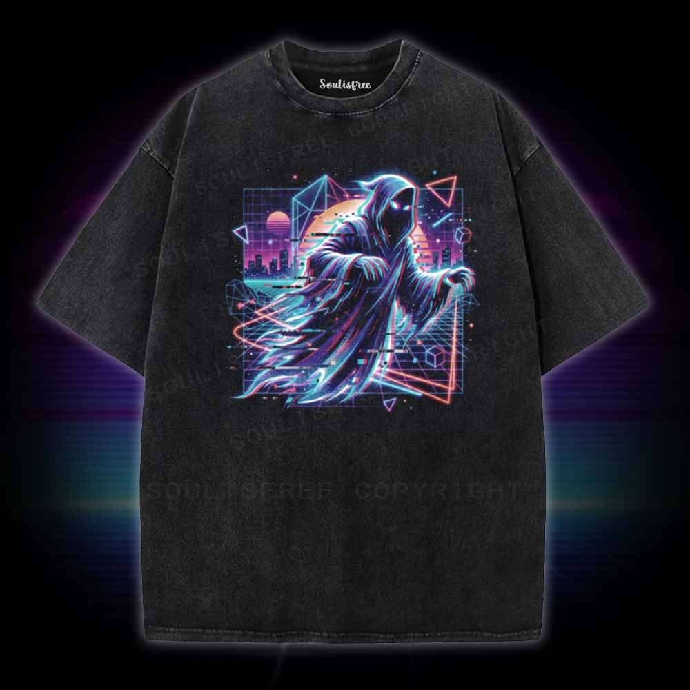 Soulisfree 80s Ghost Glitch Washed Tee