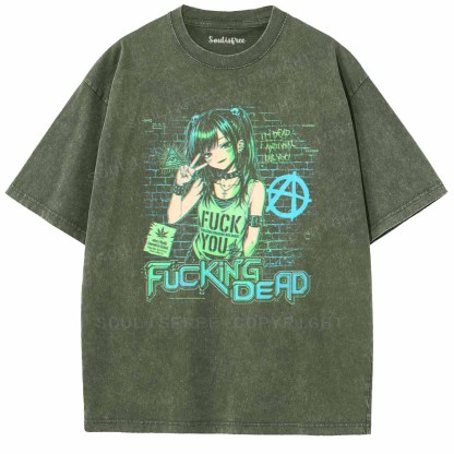 Soulisfree FUCKNG DEAD Washed Tee