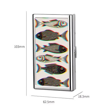 Soulisfree Fish That Meet And Separate Metal Pocket Case