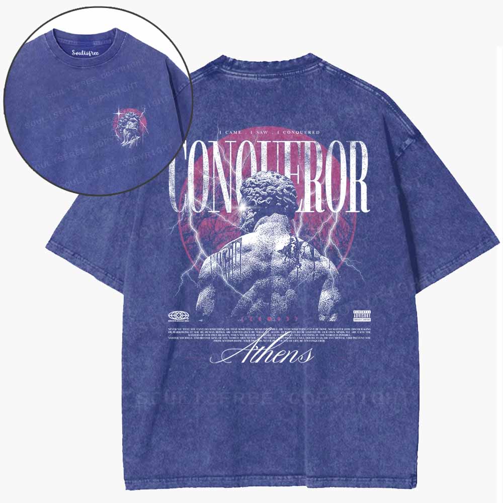 Soulisfree Born To Conquer Washed Tee