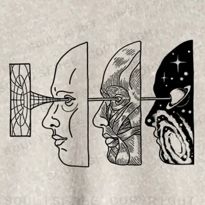 Reality Is Manipulated By Thought Washed Cropped Sweatshirt