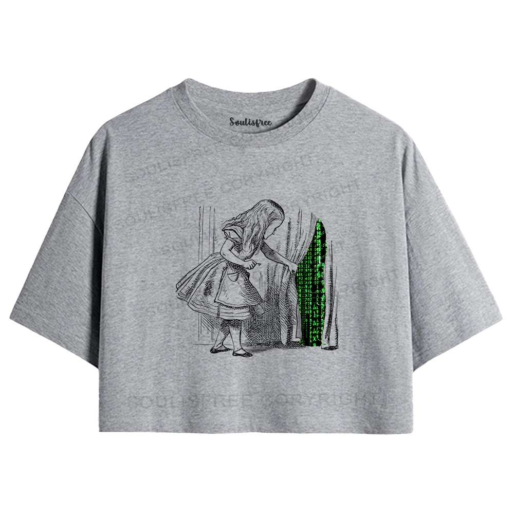 Wandering Into The Digital World Crop Top