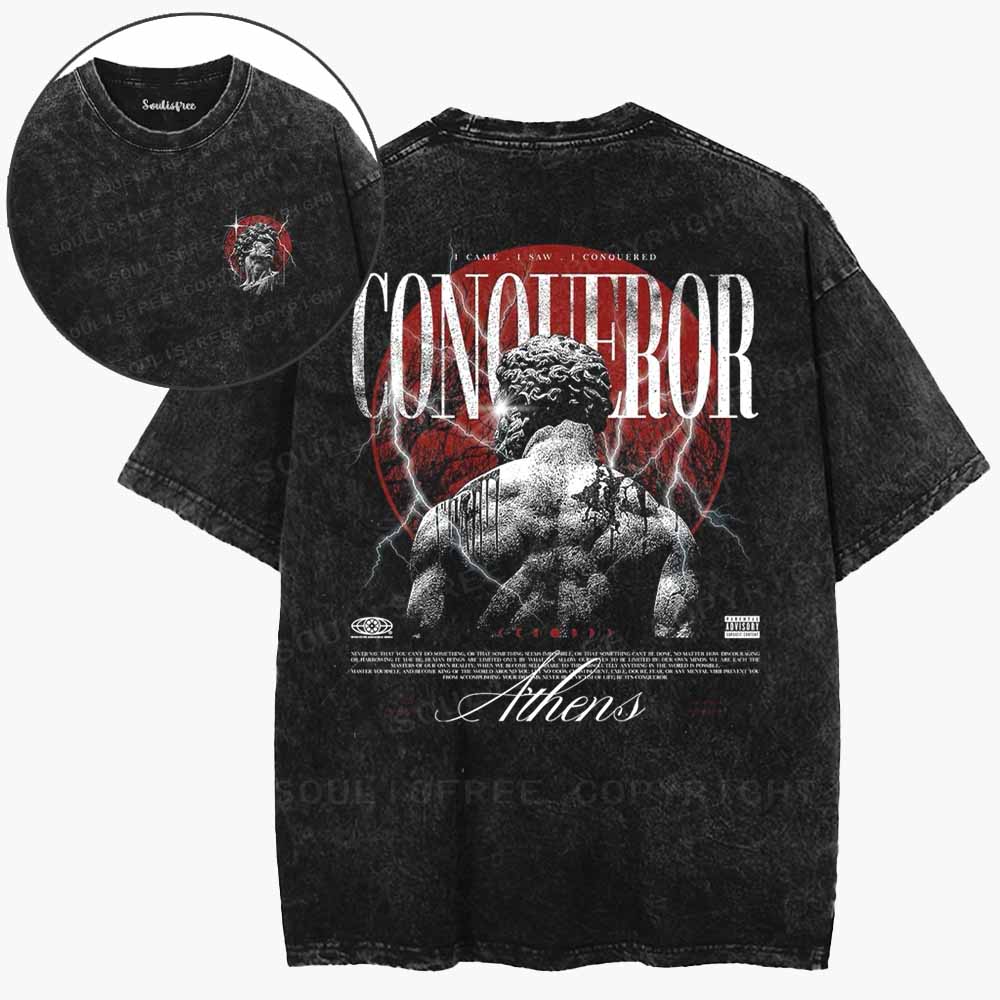 Soulisfree Born To Conquer Washed Tee