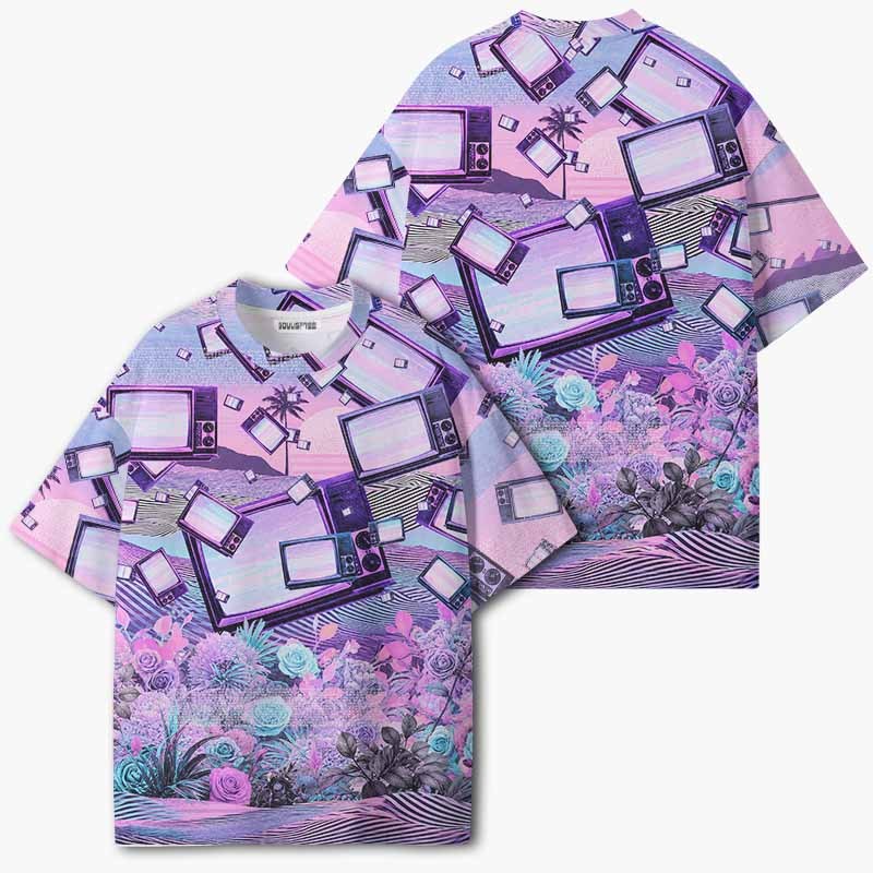 Soulisfree LOST SIGNAL ECO‑PERF Graphic Tee