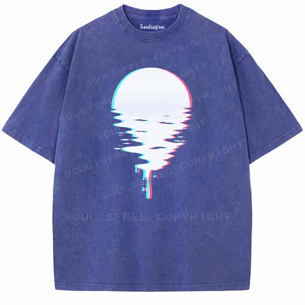 Soulisfree  Liquid Light, Glitch Night Washed Tee
