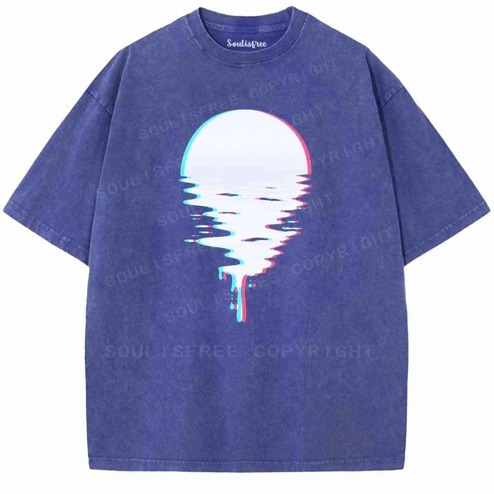 Soulisfree  Liquid Light, Glitch Night Washed Tee
