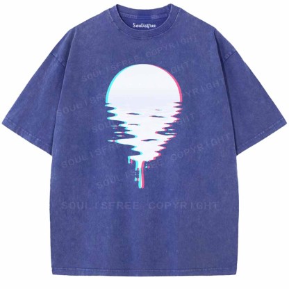 Soulisfree  Liquid Light, Glitch Night Washed Tee