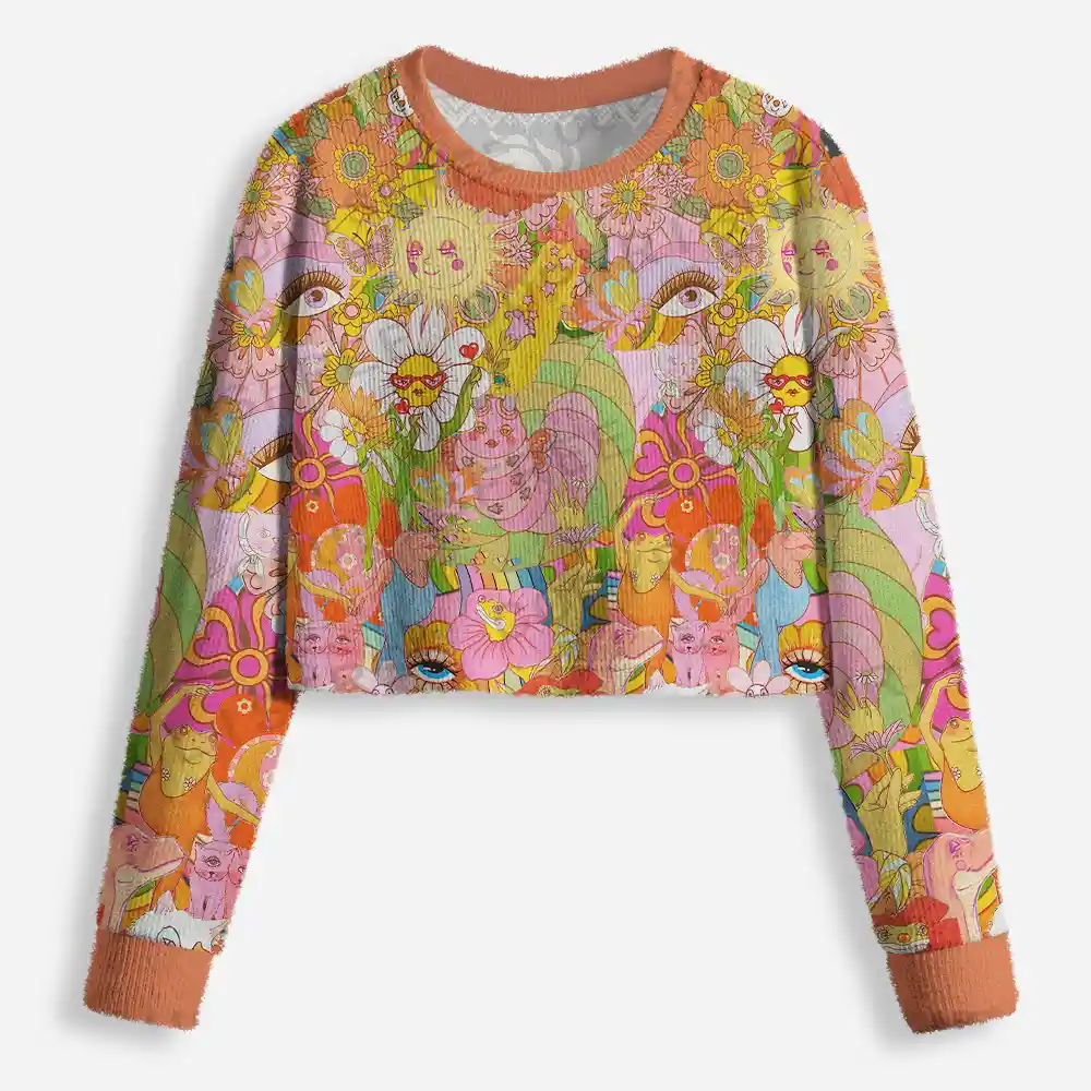 Garden of Joy Cropped Ugly Christmas Sweater