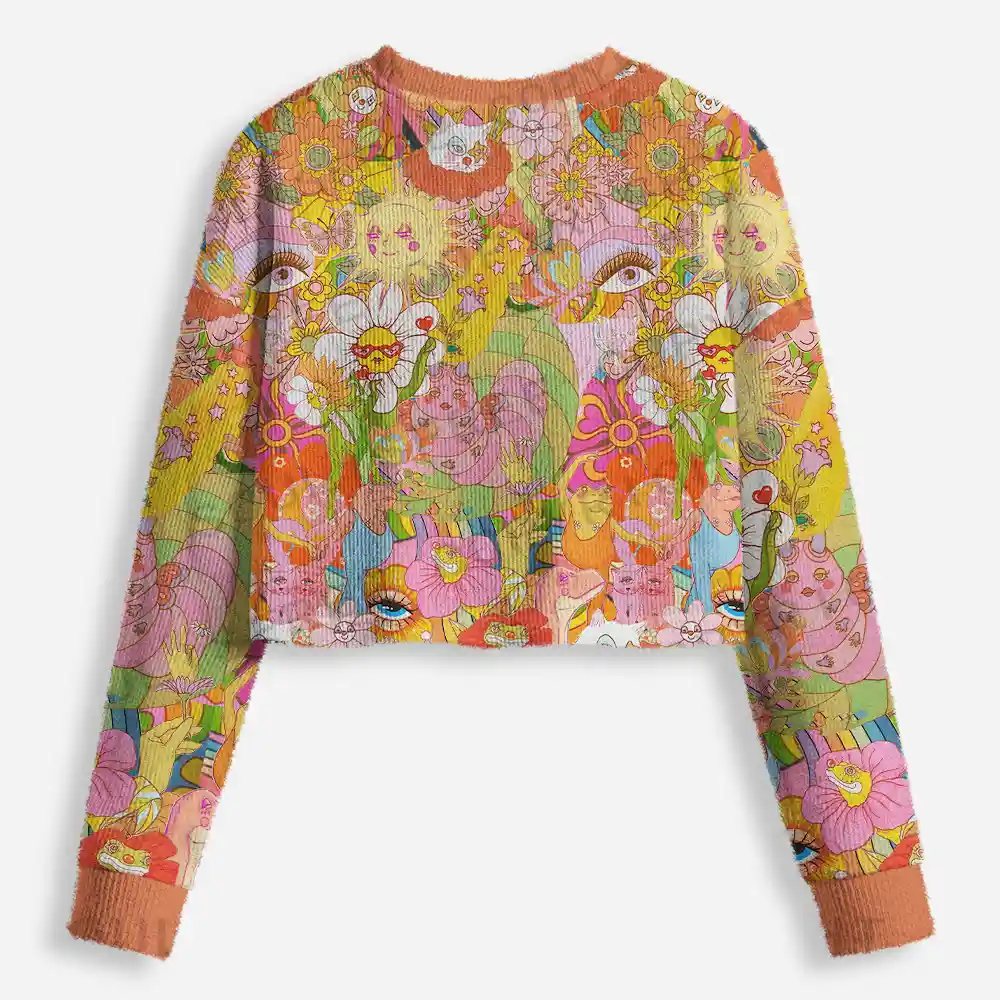 Garden of Joy Cropped Ugly Christmas Sweater