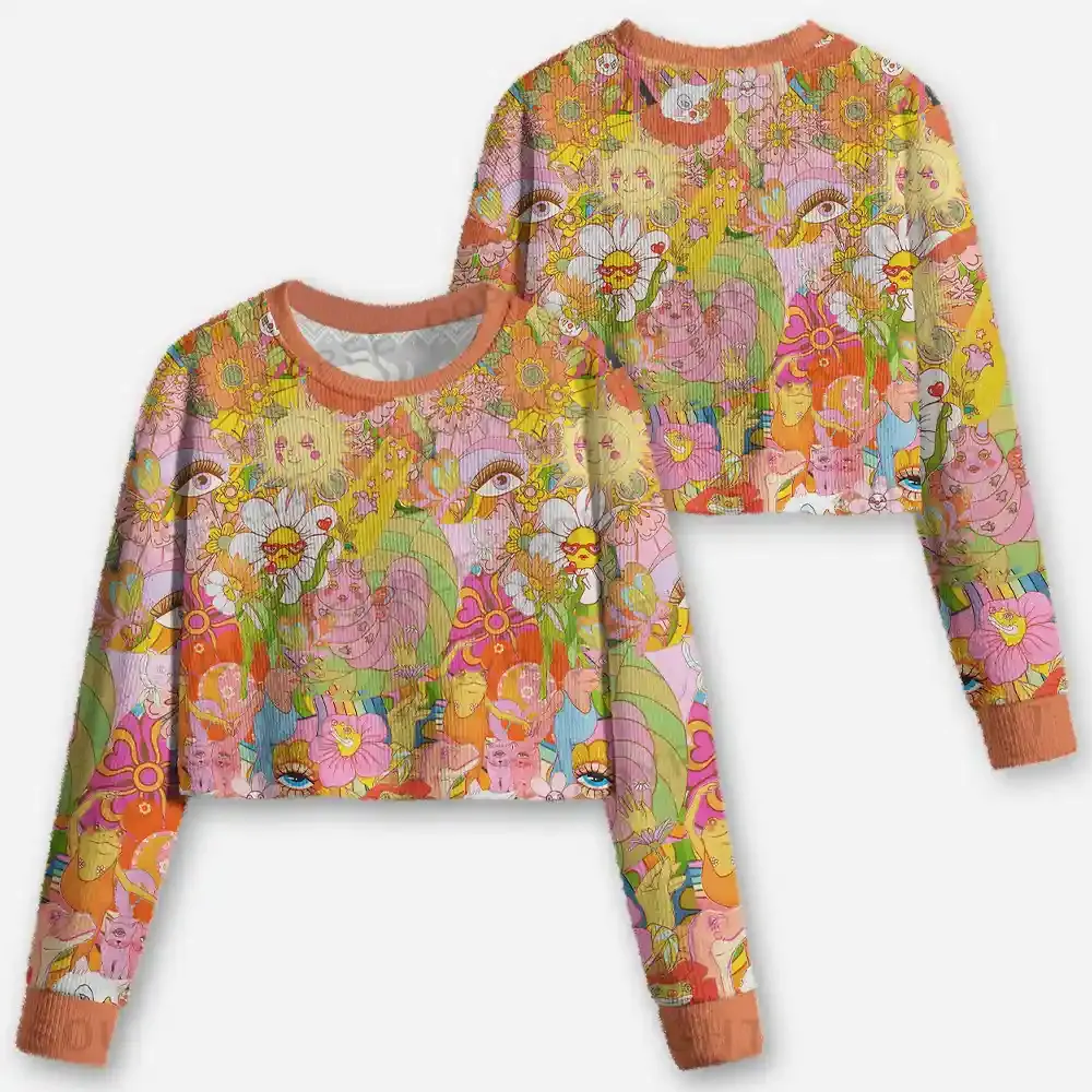 Garden of Joy Cropped Ugly Christmas Sweater