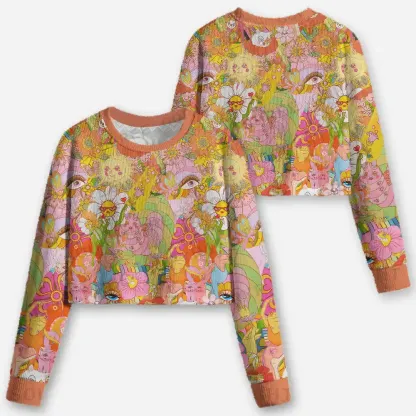 Garden of Joy Cropped Ugly Christmas Sweater