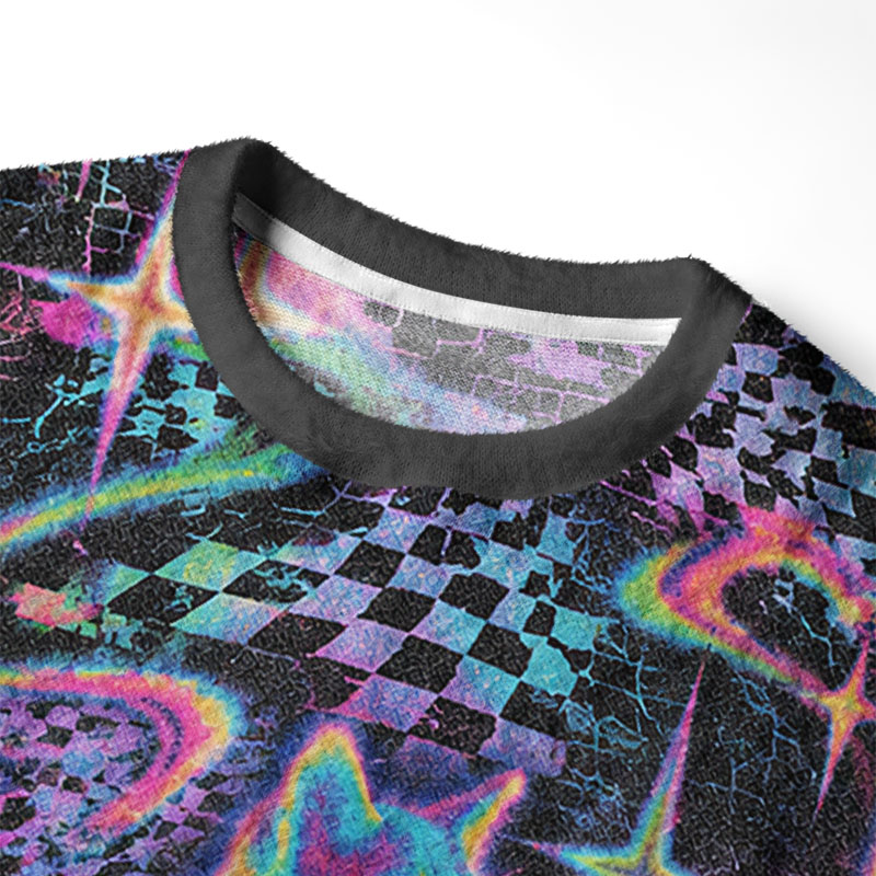 Soulisfree Trippy Feline Dream Fuzzy Crewneck Sweater