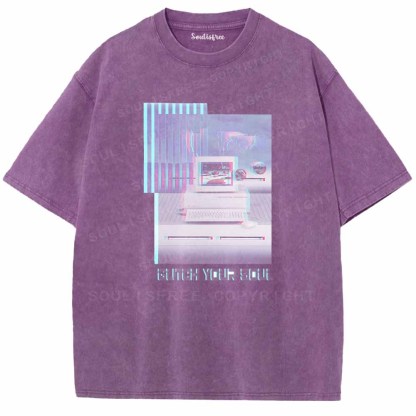 Soulisfree  GLITCH YOUR SOUL Washed Tee