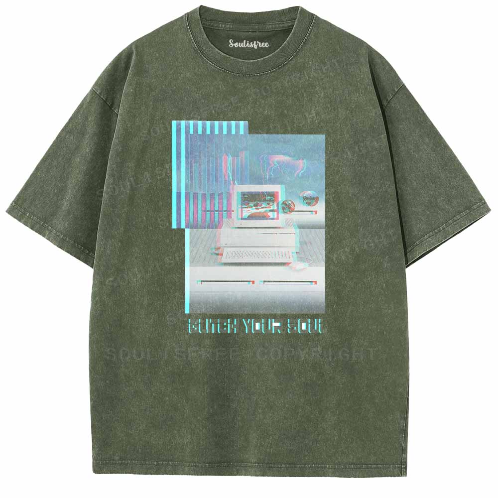 Soulisfree  GLITCH YOUR SOUL Washed Tee
