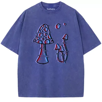 Soulisfree Trippy Toadstools Washed Tee