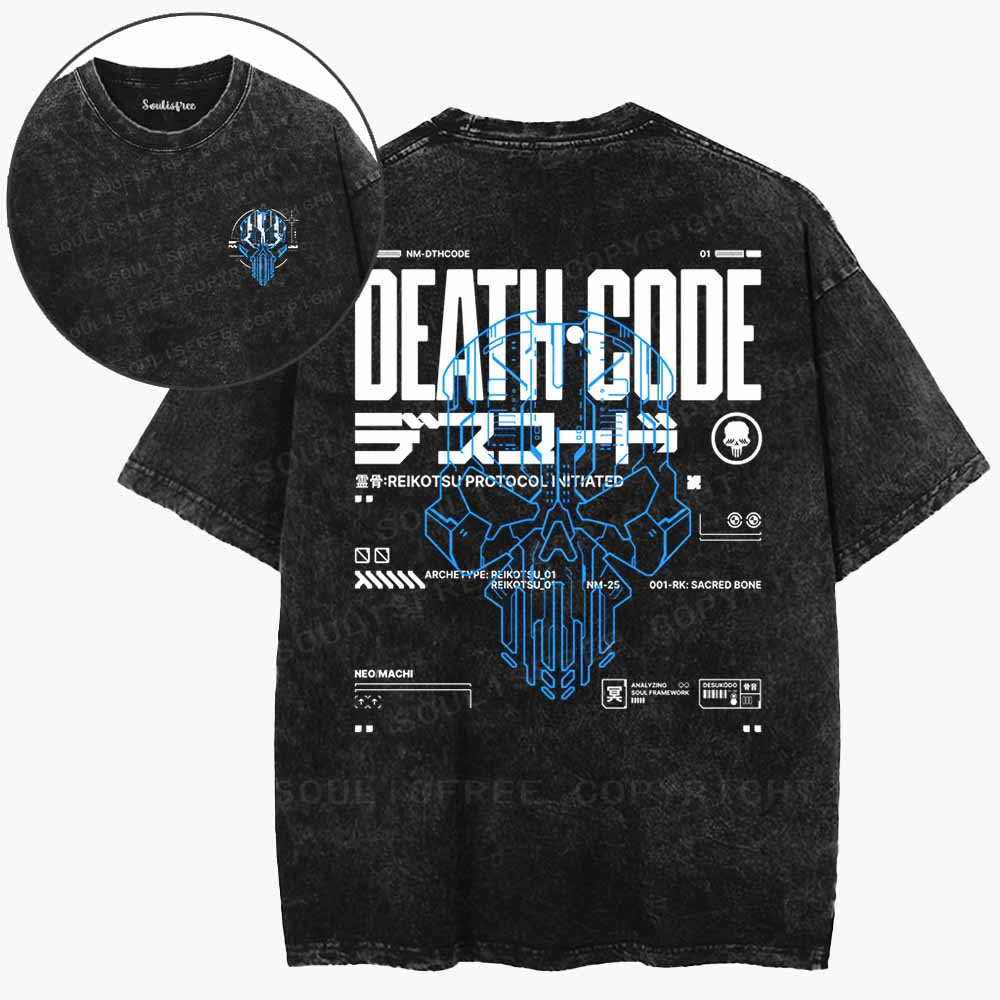 Soulisfree Death Code Protocol Washed Tee