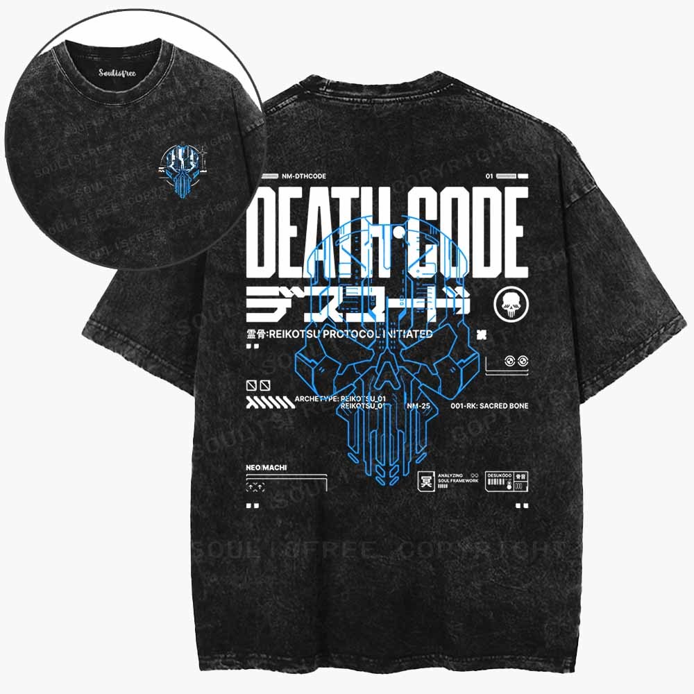 Soulisfree Death Code Protocol Washed Tee