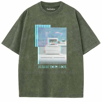 Soulisfree  GLITCH YOUR SOUL Washed Tee