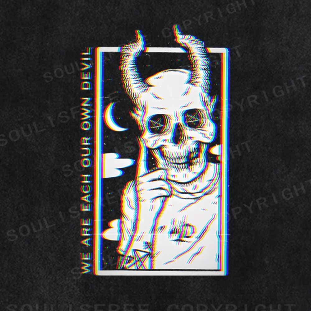 Soulisfree We Are Each Our Own Devil Washed Tee